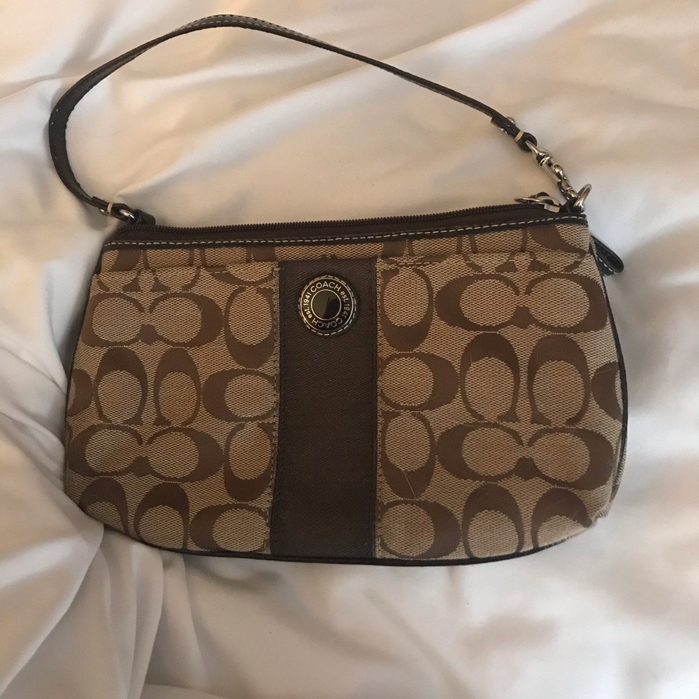 Coach brown small shoulder bag
